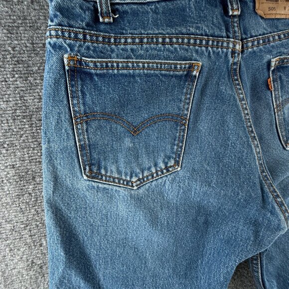 VTG Levi’s 505 Orange Tab Denim Jeans Blue Regular Straight Cut ACTL 30X26 - Picture 14 of 16